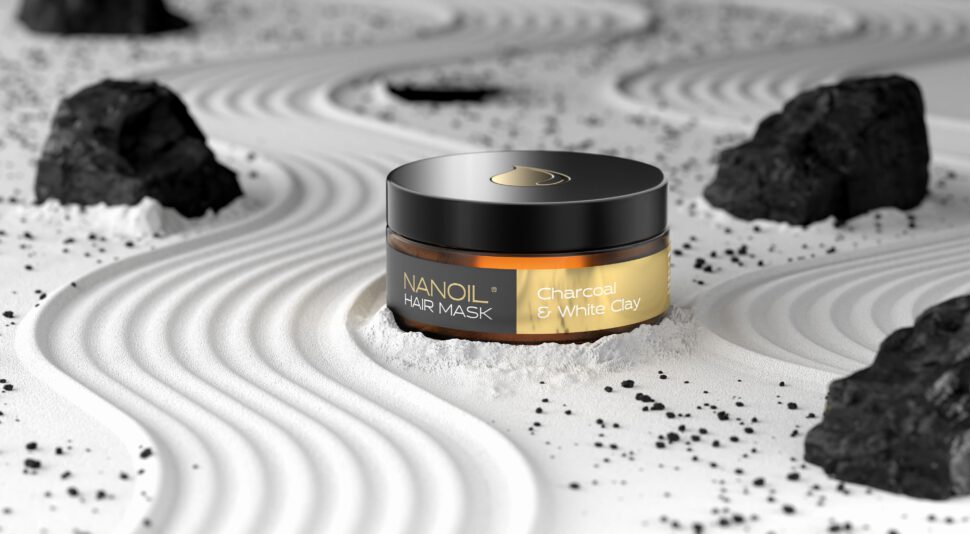 nanoil charcoal and white clay hair mask